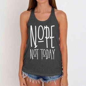 Nope Not Today Women's Knotted Racerback Tank