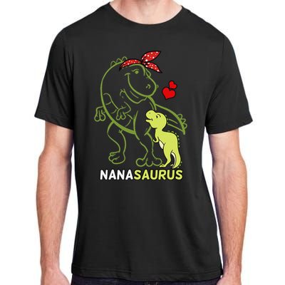 Nanasaurus Nana Tyrannosaurus Dinosaur Baby Mother's Day Adult ChromaSoft Performance T-Shirt