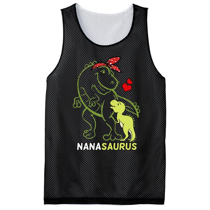 Nanasaurus Nana Tyrannosaurus Dinosaur Baby Mother's Day Mesh Reversible Basketball Jersey Tank