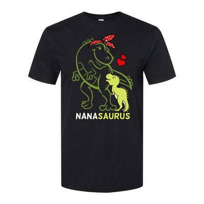 Nanasaurus Nana Tyrannosaurus Dinosaur Baby Mother's Day Softstyle CVC T-Shirt