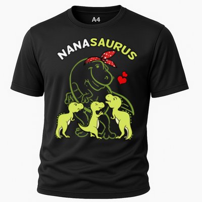 Nanasaurus Nana Tyrannosaurus Dinosaur Mother's Day Performance Shirt
