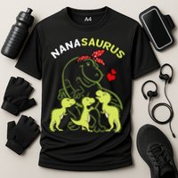 Nanasaurus Nana Tyrannosaurus Dinosaur Mother's Day Cooling Performance Crew T-Shirt