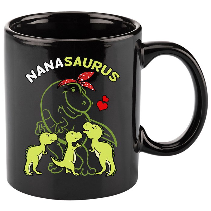 Nanasaurus Nana Tyrannosaurus Dinosaur Mother's Day 11oz C Handle Ceramic Mug