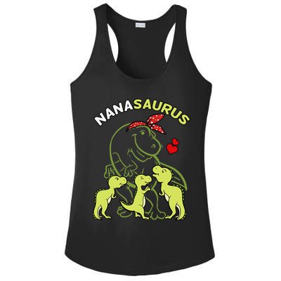 Nanasaurus Nana Tyrannosaurus Dinosaur Mother's Day Ladies PosiCharge Competitor Racerback Tank