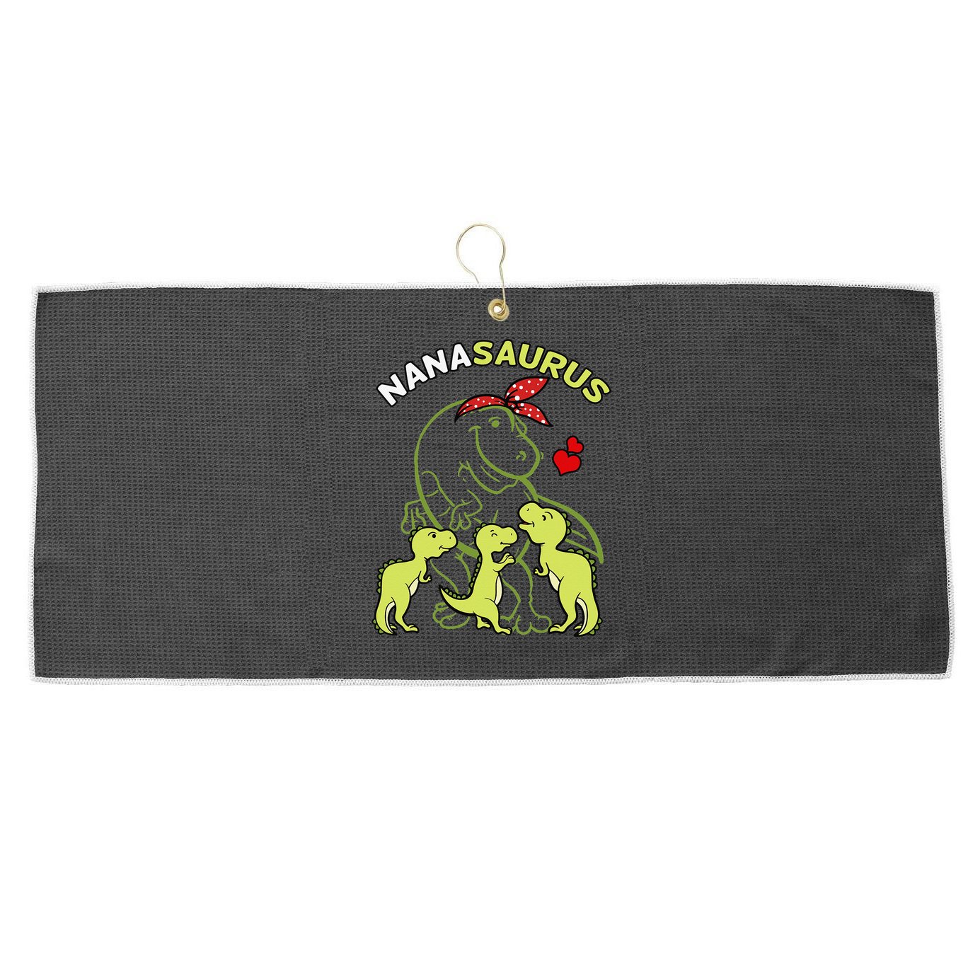 Nanasaurus Nana Tyrannosaurus Dinosaur Mother's Day Large Microfiber Waffle Golf Towel