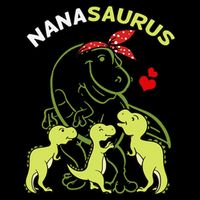 Nanasaurus Nana Tyrannosaurus Dinosaur Mother's Day Cooling Performance Long Sleeve Crew