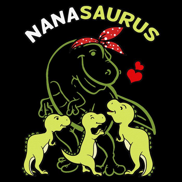 Nanasaurus Nana Tyrannosaurus Dinosaur Mother's Day Cooling Performance Long Sleeve Crew