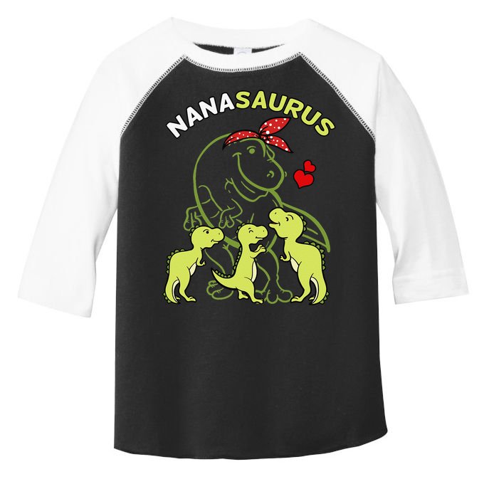 Nanasaurus Nana Tyrannosaurus Dinosaur Mother's Day Toddler Fine Jersey T-Shirt