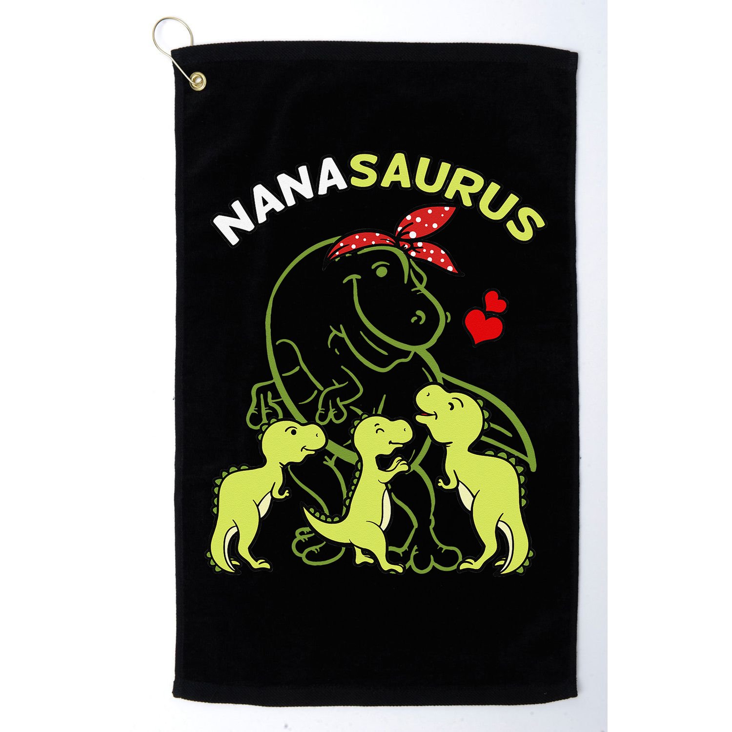 Nanasaurus Nana Tyrannosaurus Dinosaur Mother's Day Golf Towel