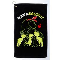 Nanasaurus Nana Tyrannosaurus Dinosaur Mother's Day Golf Towel