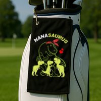 Nanasaurus Nana Tyrannosaurus Dinosaur Mother's Day Golf Towel