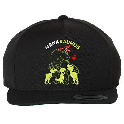 Nanasaurus Nana Tyrannosaurus Dinosaur Mother's Day Wool Snapback Cap