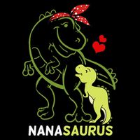 Nanasaurus Nana Tyrannosaurus Dinosaur Mother's Day Sustainable Bucket Hat