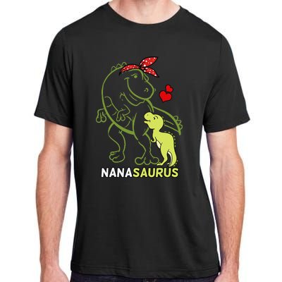 Nanasaurus Nana Tyrannosaurus Dinosaur Mother's Day Adult ChromaSoft Performance T-Shirt