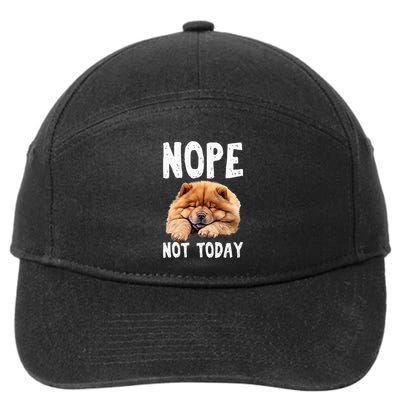 Nope Not Today Lazy Dog Funny Chow Chow 7-Panel Snapback Hat