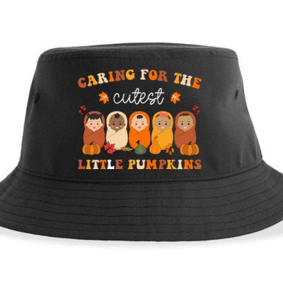 Nicu Nurse Thanksgiving Cutest Pumpkins Mother Baby Nurse Sustainable Bucket Hat