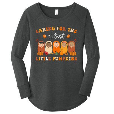 Nicu Nurse Thanksgiving Cutest Pumpkins Mother Baby Nurse Women's Perfect Tri Tunic Long Sleeve Shirt