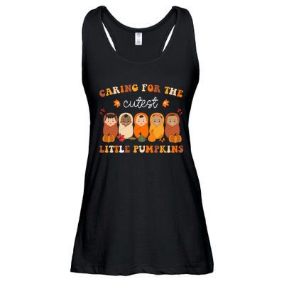 Nicu Nurse Thanksgiving Cutest Pumpkins Mother Baby Nurse Ladies Essential Flowy Tank