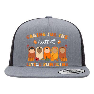 Nicu Nurse Thanksgiving Cutest Pumpkins Mother Baby Nurse Flat Bill Trucker Hat