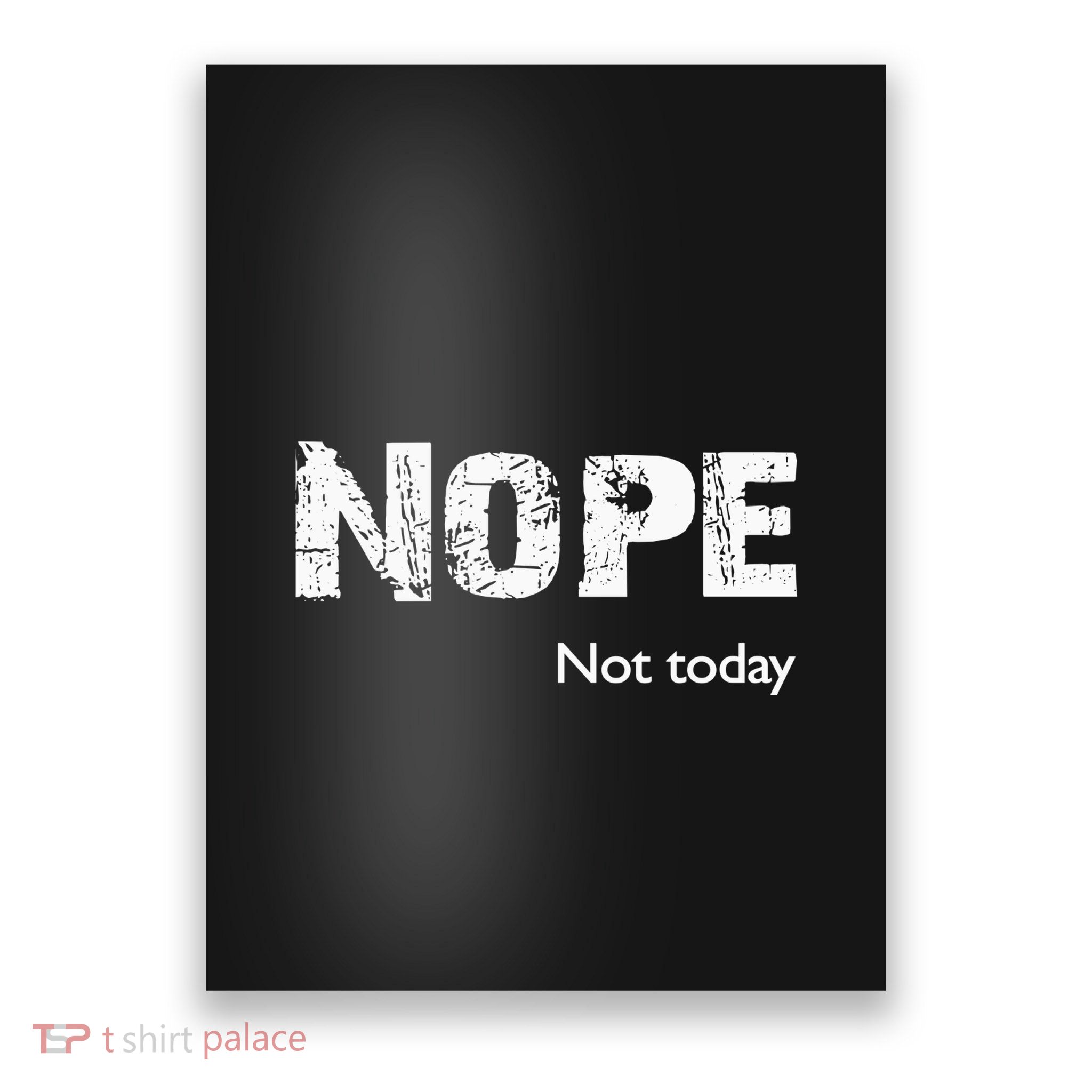Nope. Not Today Funny Meme Poster