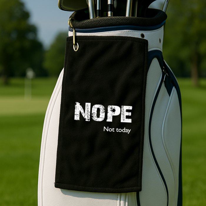 Nope. Not Today Funny Meme Golf Towel