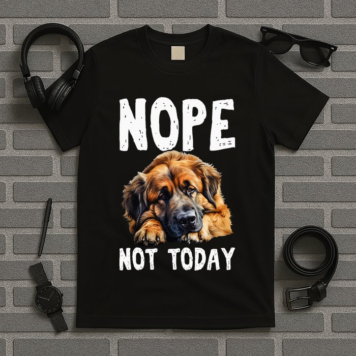 Nope Not Today Lazy Dog Funny Leonberger T-Shirt