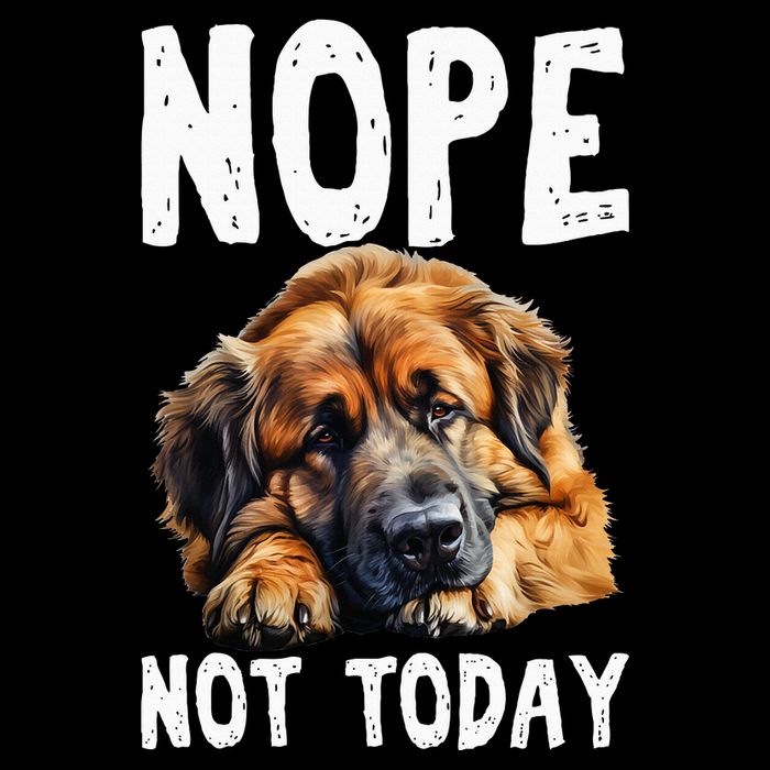 Nope Not Today Lazy Dog Funny Leonberger T-Shirt