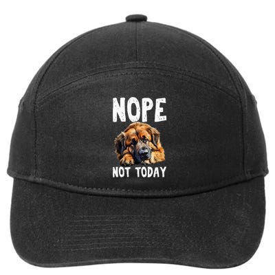 Nope Not Today Lazy Dog Funny Leonberger 7-Panel Snapback Hat