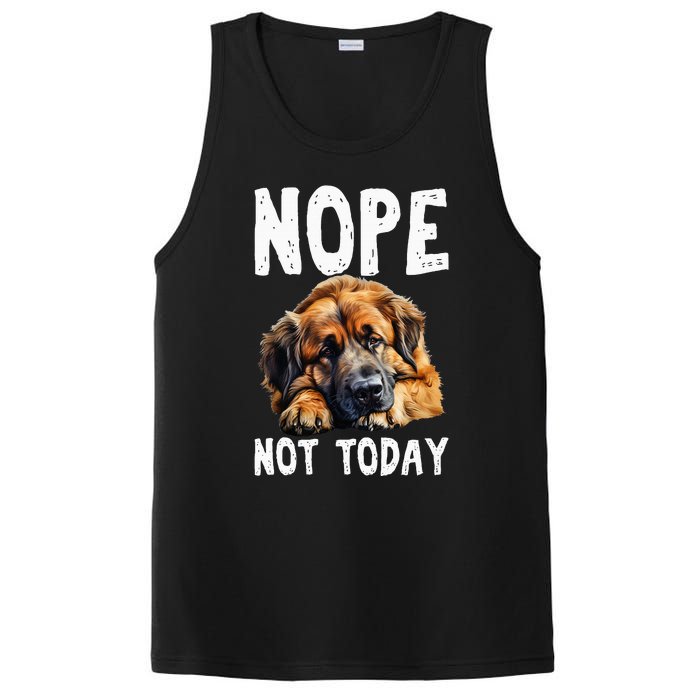 Nope Not Today Lazy Dog Funny Leonberger PosiCharge Competitor Tank