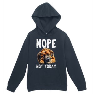 Nope Not Today Lazy Dog Funny Leonberger Urban Pullover Hoodie