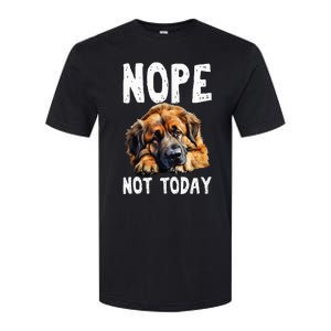 Nope Not Today Lazy Dog Funny Leonberger Softstyle CVC T-Shirt