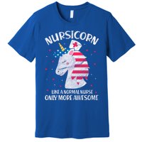 Nursicorn Nurse Unicorn Usa Flag 4th Of July Patriotic Cute Gift Premium T-Shirt