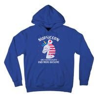 Nursicorn Nurse Unicorn Usa Flag 4th Of July Patriotic Cute Gift Tall Hoodie