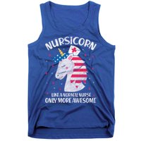 Nursicorn Nurse Unicorn Usa Flag 4th Of July Patriotic Cute Gift Tank Top