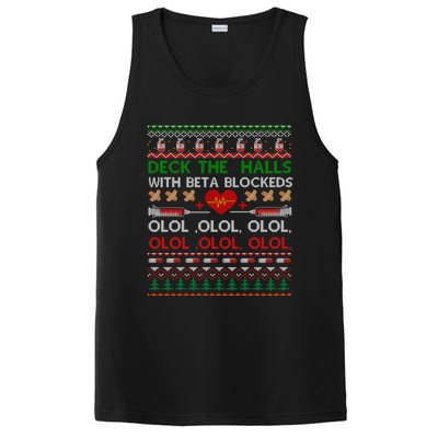 Nurse Nursing Ugly Christmas Sweater Pajamas Er Scrub Tops Cool Gift PosiCharge Competitor Tank