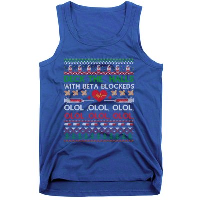 Nurse Nursing Ugly Christmas Sweater Pajamas Er Scrub Tops Cool Gift Tank Top