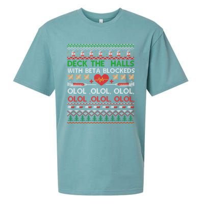 Nurse Nursing Ugly Christmas Sweater Pajamas Er Scrub Tops Cool Gift Sueded Cloud Jersey T-Shirt