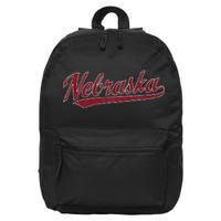 Nebraska Ne Vintage Sports 16 in Basic Backpack