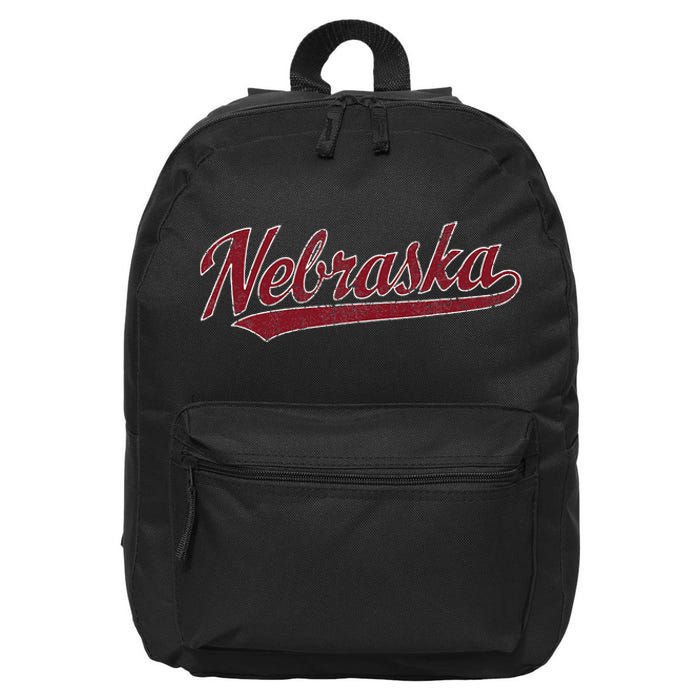 Nebraska Ne Vintage Sports 16 in Basic Backpack