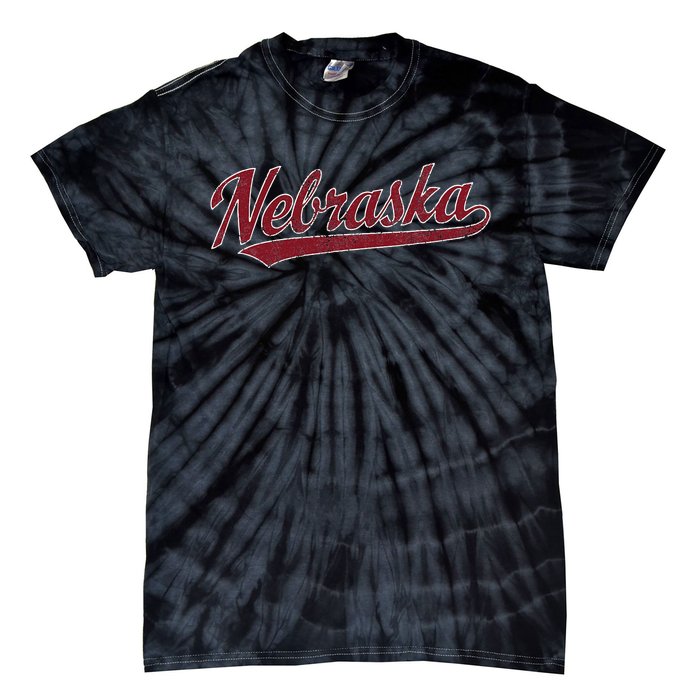 Nebraska Ne Vintage Sports Tie-Dye T-Shirt