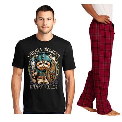 Nordic Norse Viking Cat Warrior Pajama Set