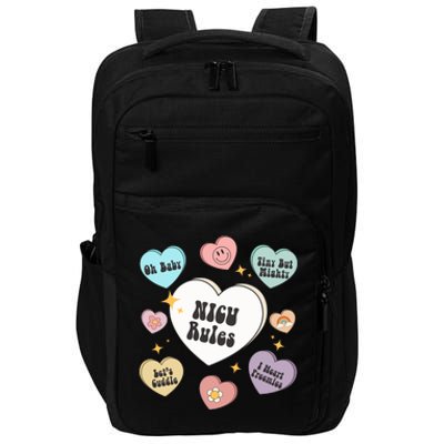 Neonatal Nurse Valentine's Day Heart Candy Nicu Gift Impact Tech Backpack