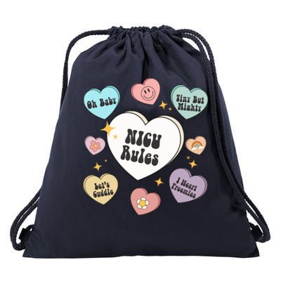 Neonatal Nurse Valentine's Day Heart Candy Nicu Gift Drawstring Bag