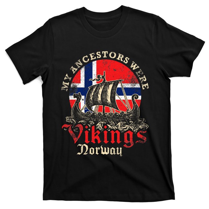 Norwegian Norway Viking Ship Flag T-Shirt