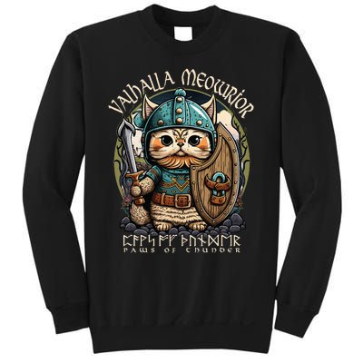 Nordic Norse Viking Cat Warrior Sweatshirt