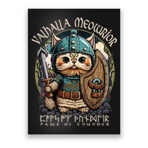 Nordic Norse Viking Cat Warrior Poster