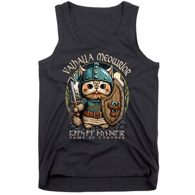 Nordic Norse Viking Cat Warrior Tank Top