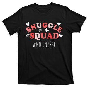 NICU Nurse Valentines Day Snuggle Squad For Neonatal Nurses T-Shirt