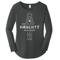 Naughty Nutcracker Vintage Family Matching Pajama Women's Perfect Tri Tunic Long Sleeve Shirt