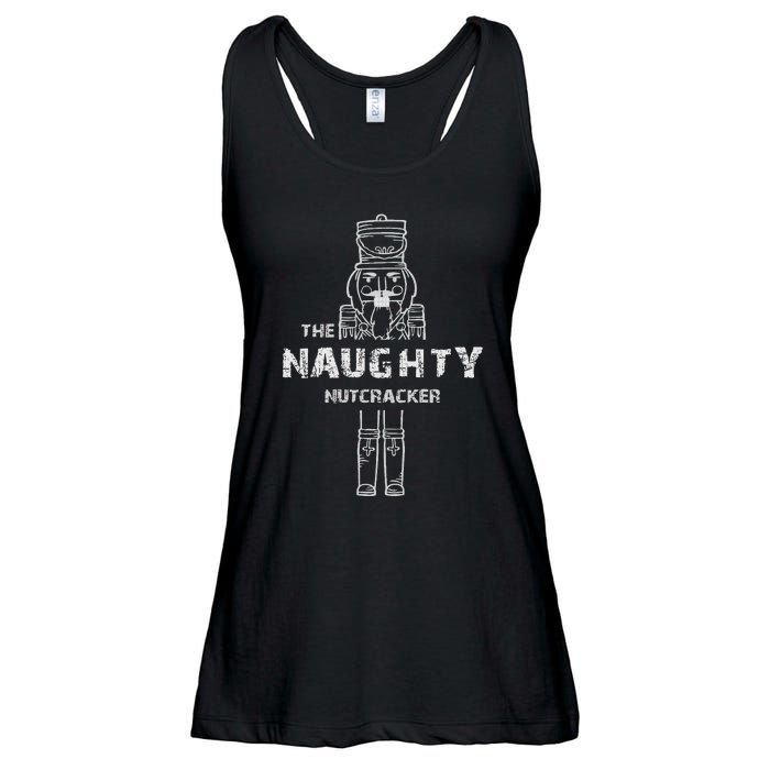 Naughty Nutcracker Vintage Family Matching Pajama Ladies Essential Flowy Tank